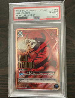 PSA 10 UNION ARENA Jujutsu Kaisen UA02BT/JJK-1-040 SR ☆☆☆ Yuji Itadori - Image 1