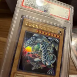 4 PSA Graded Card Lot Yugioh Blue Eyes Dark Magician Red Eyes 🤩 Great Shine - Image 3
