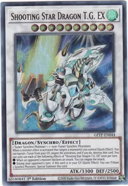 Shooting Star Dragon T.G. EX Ultra Rare 1st Edition GFTP-EN044 Yugioh Card - Image 1