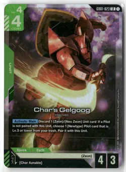 Char’s Geloog LR GD01-023 Gundam Card Game New Type Rising - Image 1
