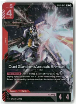 Duel Gundam (Assault Shroud) Gundam Card Game New Type Rising LR GD01-045 - Image 1