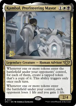 MTG Kambal, Profiteering Mayor [Outlaws of Thunder Junction Prerelease Promos] F - Image 1