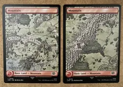 x2 Mountain - Lord Of The Rings - LTR Land 278 279 - NM MTG - Image 1