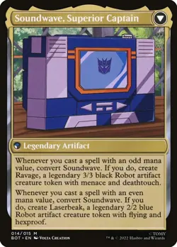 MTG - Soundwave, Sonic Spy - BOT 014/015 - Universes Beyond: Transformers Mythic - Image 2