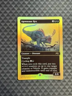 MTG Agonasaur Rex #0465 First-Place Foil Rare Aetherdrift (DFT) - Image 1