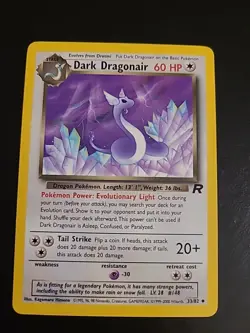 Dark Dragonair 33/82 - Team Rocket Uncommon Pokemon TCG WOTC Vintage NM/LP - Image 1