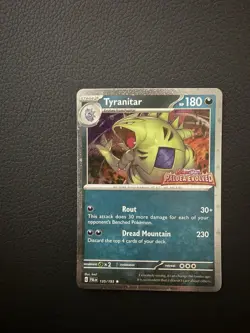 Tyranitar (Paldea Evolved Stamp) 135/193 Promo Cosmos Holo Pokemon NM - Image 1