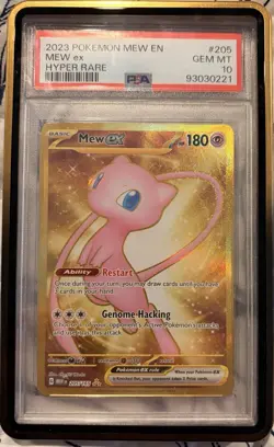2023 POKEMON MEW EN-151 HYPER RARE #205 MEW EX PSA 10 - Image 1