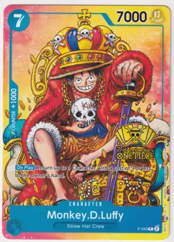 Monkey D Luffy P-043 2nd Anniversary Promo NM One Piece TCG English No.1 - Image 1