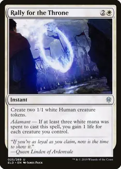 Rally for the Throne FOIL Throne of Eldraine NM White Uncommon MTG CARD ABUGames - Image 1