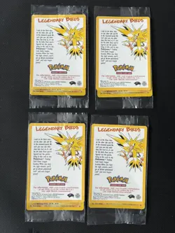 Pokemon Card Black Star Promo Sealed 4x Legendary Birds Set 12 cards - Image 1