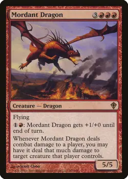 Mordant Dragon Worldwake NM Red Rare MAGIC THE GATHERING MTG CARD ABUGames - Image 1