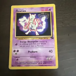 NM-Mewtwo Kids WB Presents Pokemon The First Movie Rare 1995 pokemon card No. 3 - Image 1