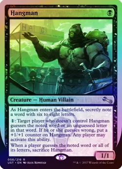 Hangman FOIL Unstable MINT Black Rare MAGIC THE GATHERING MTG CARD ABUGames - Image 1