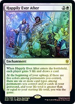 Happily Ever After FOIL Throne of Eldraine NM White Rare MAGIC MTG CARD ABUGames - Image 1