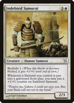 Indebted Samurai Betrayers of Kamigawa NM White Uncommon MAGIC CARD ABUGames - Image 1
