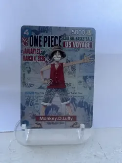 One Piece Monkey D. Luffy US Voyage College Basketball Promo Card p055 - Image 1