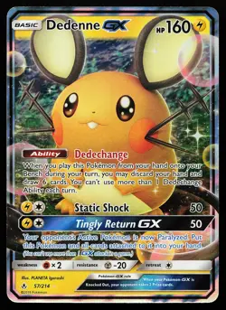 Dedenne GX 57/214 Holo Rare Unbroken Bonds Pokemon Card - Image 1