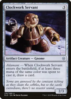 Clockwork Servant FOIL Throne of Eldraine NM Artifact Uncommon MTG CARD ABUGames - Image 1