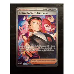 Pokemon Team Rocket's Giovanni Full Art Holo Trainer Card 238/182 Sv10 5ban - Image 1