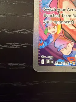 Pokemon Team Rocket's Giovanni Full Art Holo Trainer Card 238/182 Sv10 5ban - Image 5