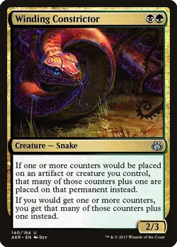 Winding Constrictor Aether Revolt NM Black Green Uncommon MAGIC CARD ABUGames - Image 1