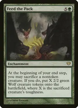Feed the Pack Dark Ascension NM Green Rare MAGIC THE GATHERING CARD ABUGames - Image 1