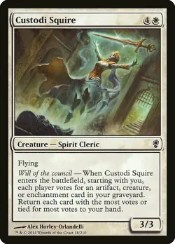 Custodi Squire Conspiracy NM White Common MAGIC THE GATHERING CARD ABUGames - Image 1