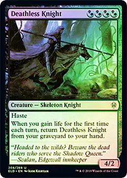 Deathless Knight FOIL Throne of Eldraine MINT Black Green Uncommon CARD ABUGames - Image 1