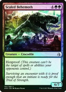 Scaled Behemoth FOIL Amonkhet PLD Green Uncommon MAGIC MTG CARD ABUGames - Image 1