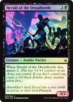 Herald of the Dreadhorde FOIL War of the Spark MINT Black Common CARD ABUGames - Image 1