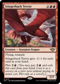 MTG Stingerback Terror [Outlaws of Thunder Junction Prerelease Promos] Foil Near - Image 1