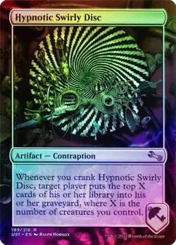 Hypnotic Swirly Disc FOIL Unstable MINT Artifact Rare MAGIC MTG CARD ABUGames - Image 1