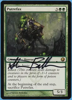 Putrefax Scars of Mirrodin NM Green Rare Artist Signed CARD (s2035) ABUGames - Image 1