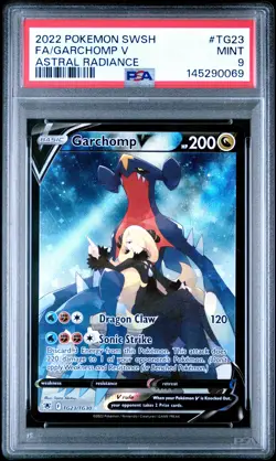 2022 POKEMON SWORD & SHIELD ASTRAL RADIANCE #TG23 FULL ART/GARCHOMP V PSA 9 - Image 1