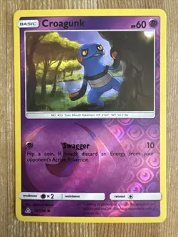 Pokemon TCG Croagunk Ultra Prism 56/156 Reverse Holo Common NM - Image 1