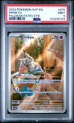 2024 POKEMON SVP EN-SV BLACK STAR PROMO #075 MIMIKYU PSA 9 - Image 1