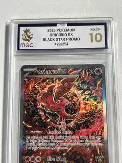 2025 Oricorio Ex Pokemon Card Mgc 10 Black Star Promo 024 Mega Evolutions - Image 3