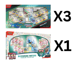 Pokemon Crown Zenith Sea Sky & Blooming Waters Collection Sealed New (Lot of 4) - Image 1