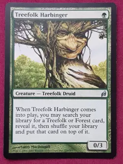 Magic The Gathering LORWYN TREEFOLK HARBINGER green card MTG - Image 1