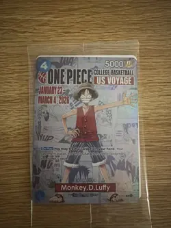 One Piece x Rutgers College Basketball US Voyage Monkey D. Luffy Trading Card - Image 1
