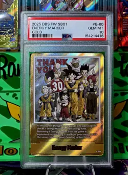 Dragon Ball Super Card Game Fusion World Manga 01 Energy Marker Gold E-60 PSA 10 - Image 1