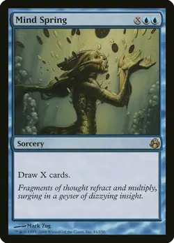 Mind Spring Morningtide NM Blue Rare MAGIC THE GATHERING MTG CARD ABUGames - Image 1
