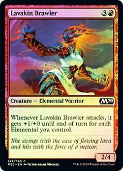 Lavakin Brawler FOIL Core Set 2020 / M20 NM Red Common MAGIC MTG CARD ABUGames - Image 1