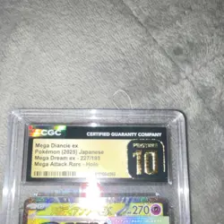 Mega Diancie ex Pokemon Mega Dream ex 227/193 CGC 10 Mega Attack Rare Holo Card - Image 2