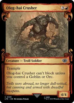Olog-Hai Crusher 591 LTR MTG Red Troll Soldier Trample Goblin Orc Foil Piparo - Image 1