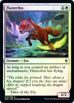 Flutterfox FOIL Throne of Eldraine MINT White Common MAGIC MTG CARD ABUGames - Image 1