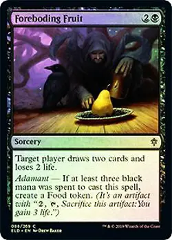Foreboding Fruit FOIL Throne of Eldraine MINT Black Common MAGIC CARD ABUGames - Image 1