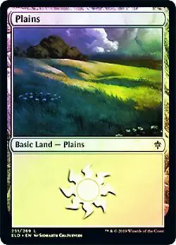 Plains (251) FOIL Throne of Eldraine PLD Basic Land MAGIC MTG CARD ABUGames - Image 1