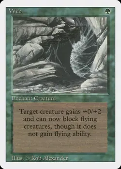 Web Revised HEAVILY PLD Green Rare MAGIC THE GATHERING MTG CARD ABUGames - Image 1